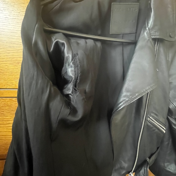 ALLSAINTS- Balfern Leather Biker Jacket- US Size 6 - Picture 7 of 15